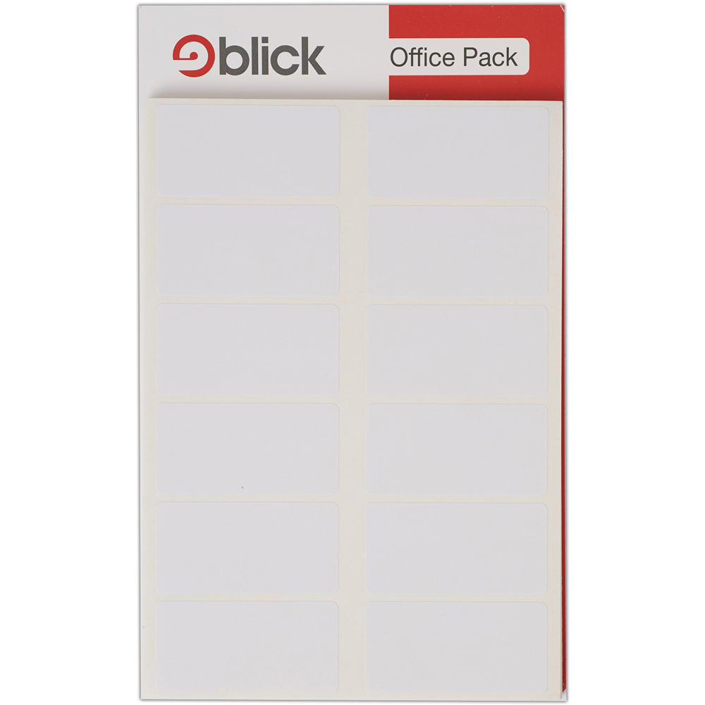 Blick White Rectangular Self Adhesive Office Label 25 x 50mm 400 Pack