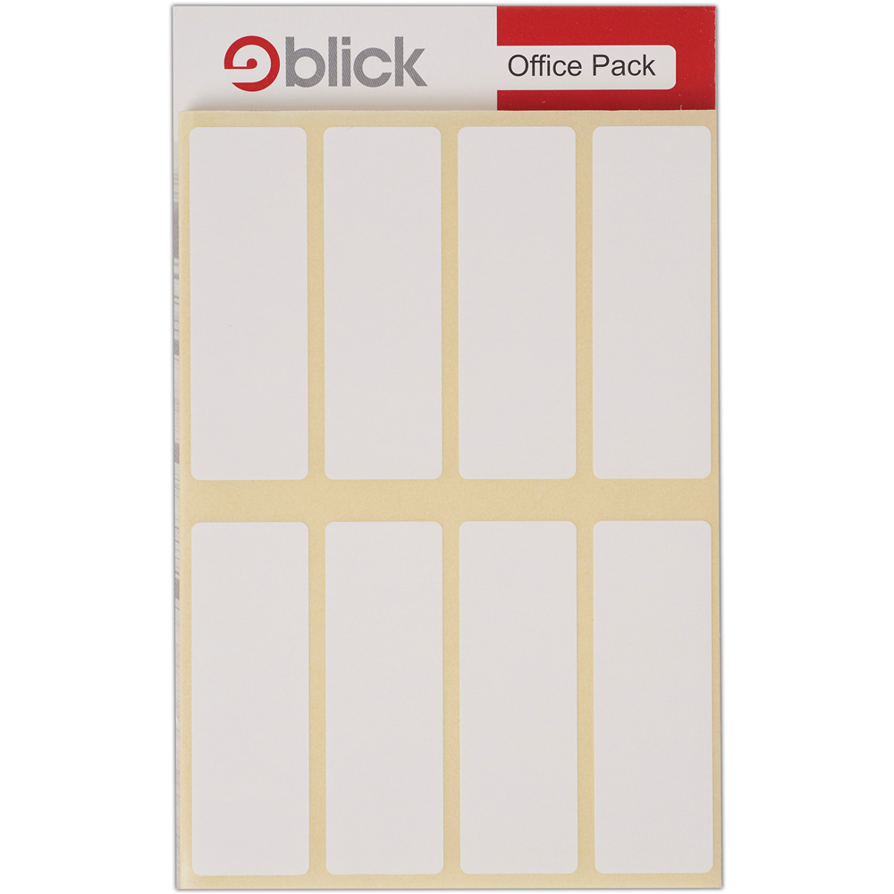 Blick White Rectangular Self Adhesive Office Label 25 x 75mm 320 Pack