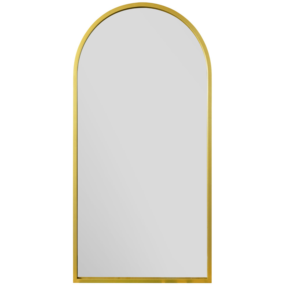 Mirroroutlet Gold The Arcus Arched Leaner Wall Mirror 140 X 70Cm