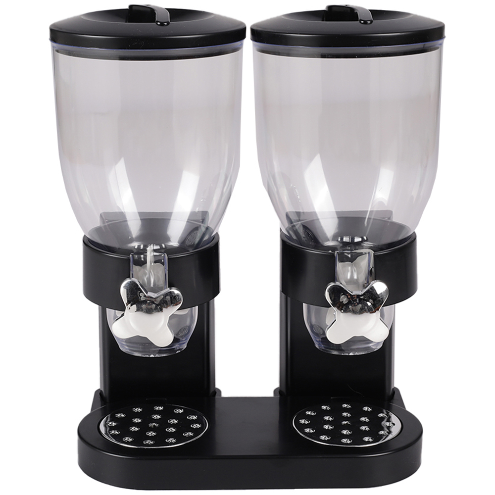 Living and Home Modern Black Food Dispenser Cereal Containers