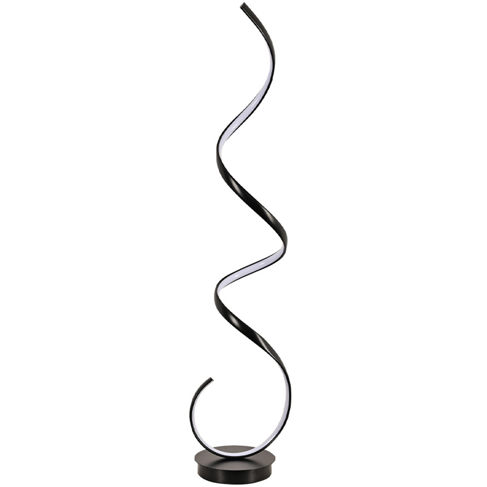 Living and Home Black Spiral Floor Lamp