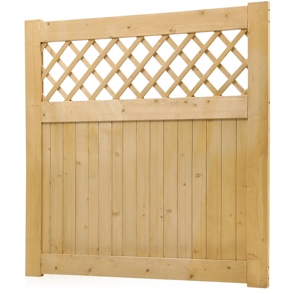 Living and Home 4 x 4ft Garden Entrance Rhombus Wooden Fence Gate