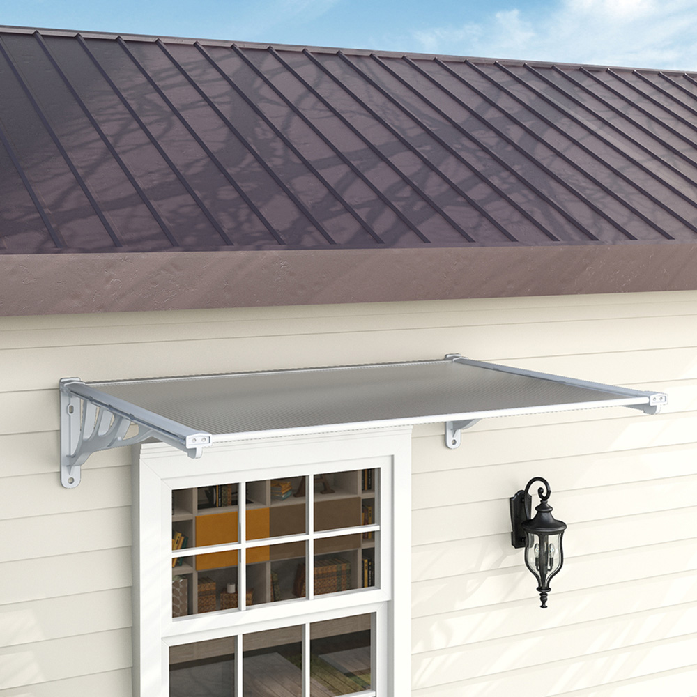 Living and Home Grey Front Door Canopy 90 x 150cm