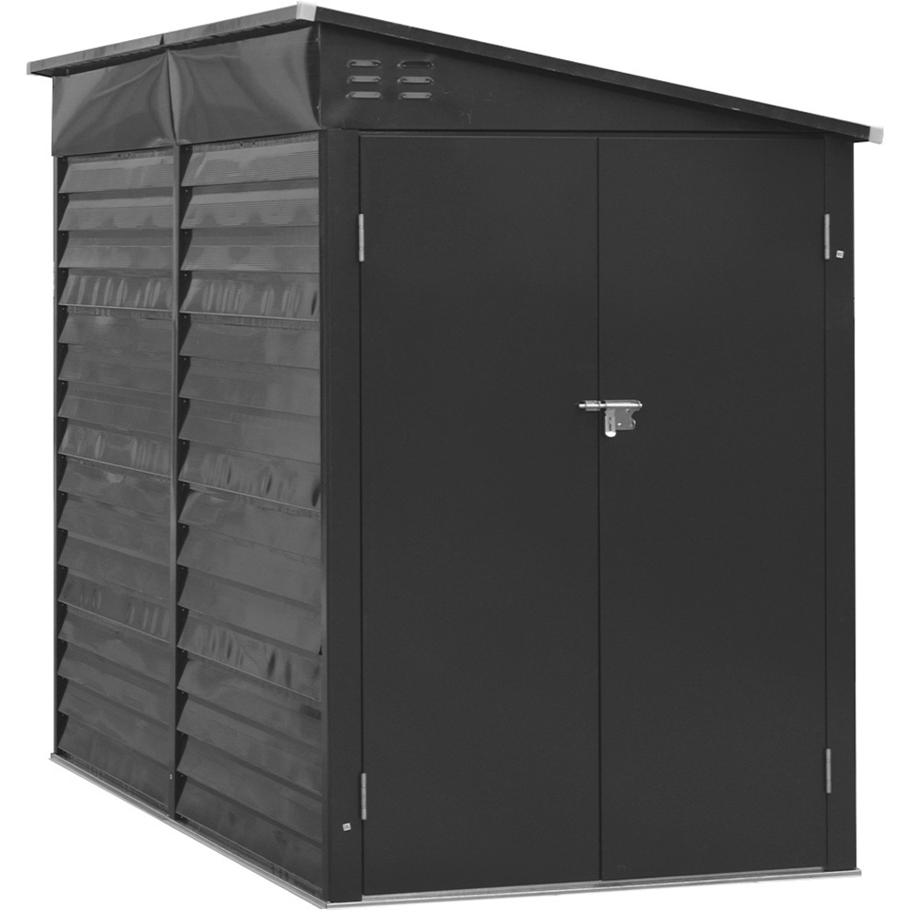 Living and Home 8.8 x 4.7ft Anthracite Steel Garden Storage Shed
