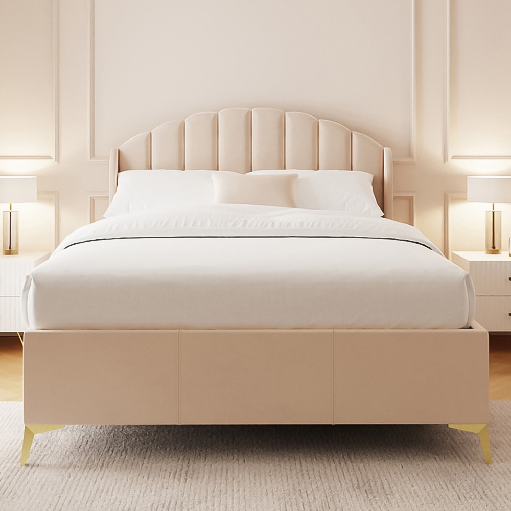GFW Pettine King Size Pink End Lift Ottoman Storage Bed