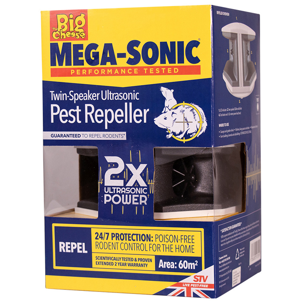 The Big Cheese Ultra Power Sonic Twin Speaker Pest Repeller