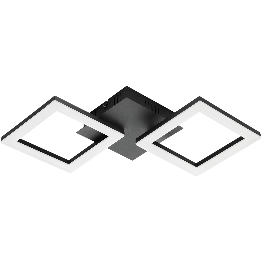 Eglo Black Paranday-Z Smart Control Colour Changing Ceiling Light 47Cm