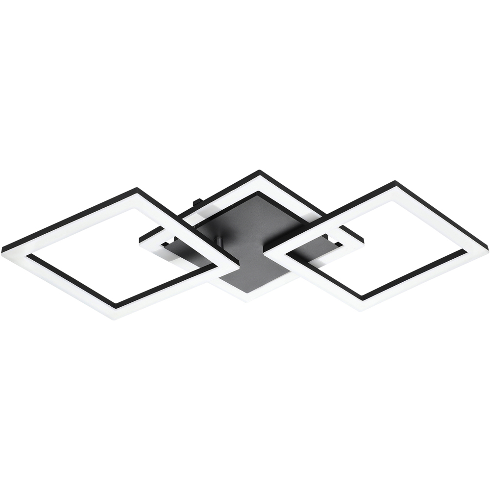 Eglo Black Paranday-Z Smart Control Colour Changing Ceiling Light 65Cm