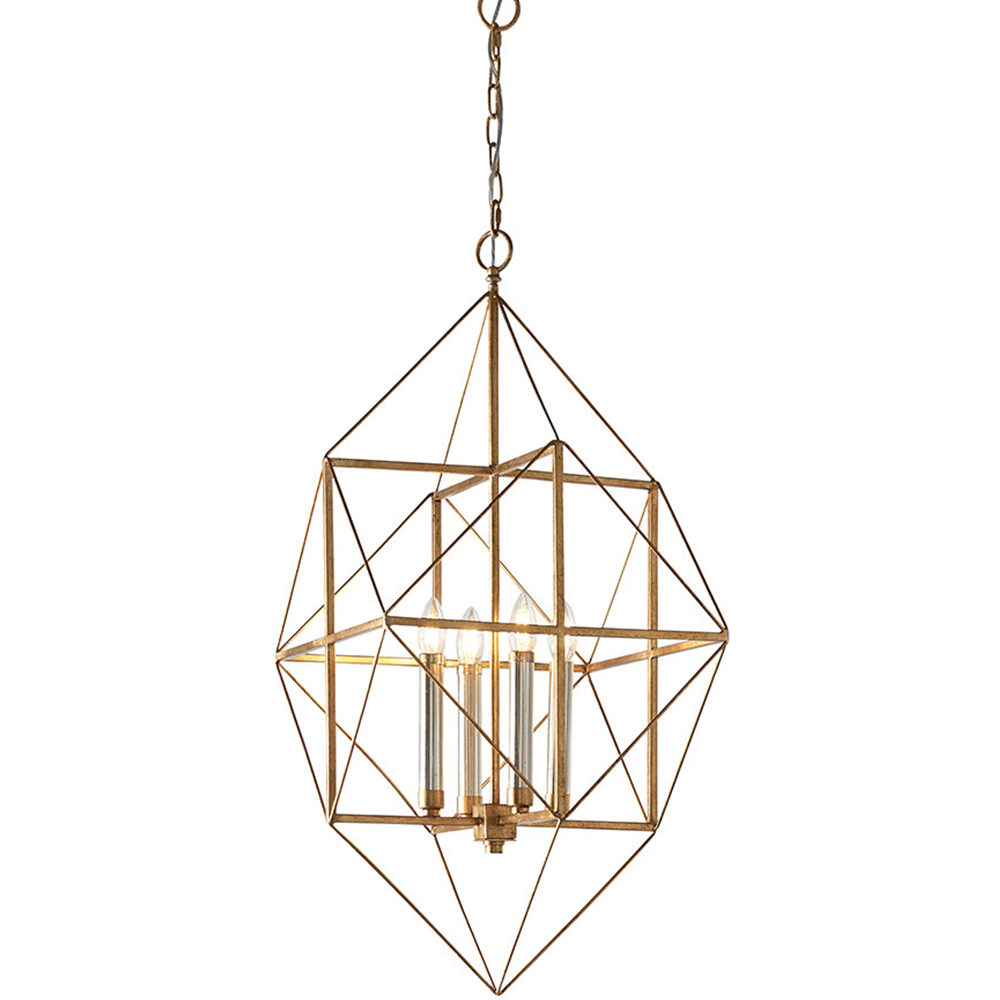 Merano Pescara Gold and Silver Leaf Pendant Light