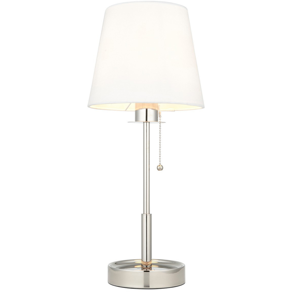 Merano Florence White and Bright Nickel Vintage Table Lamp