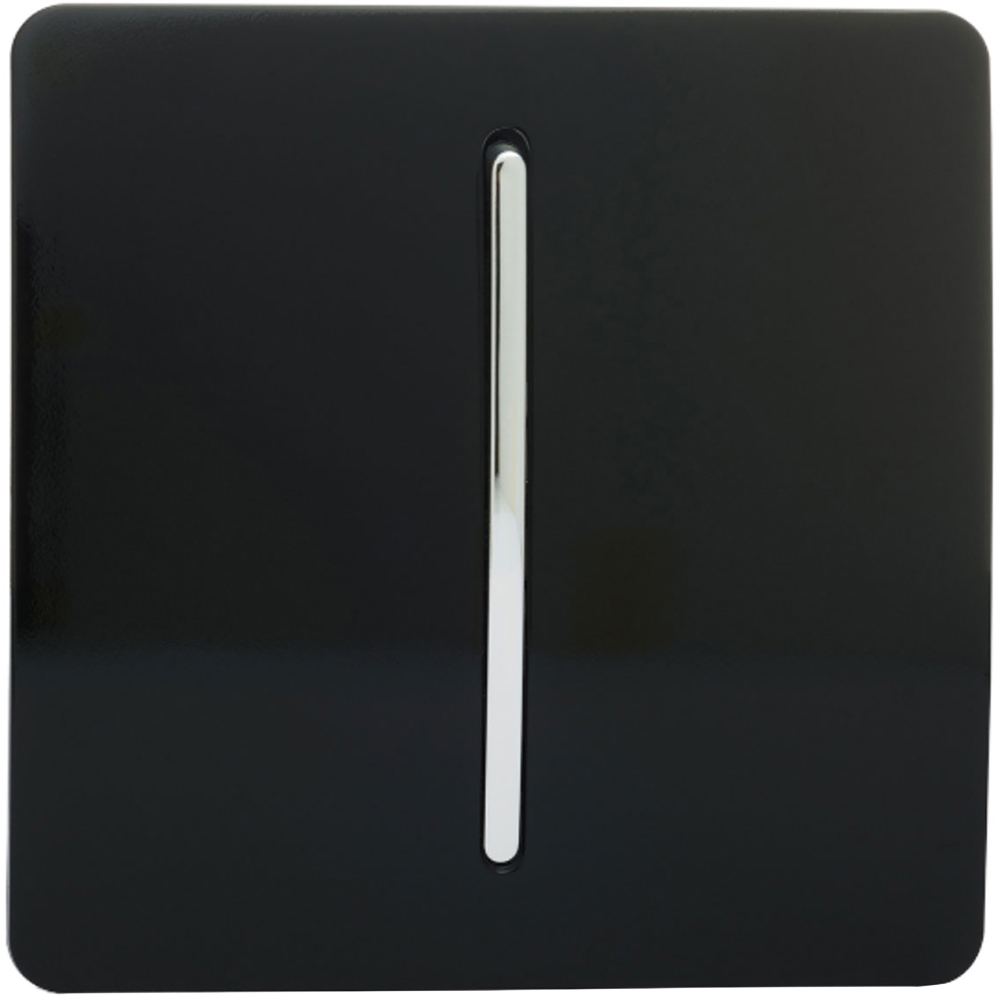 Trendi Switch 1 Gang 10amp 1 or 2 Way Piano Black Rocker Light Switch