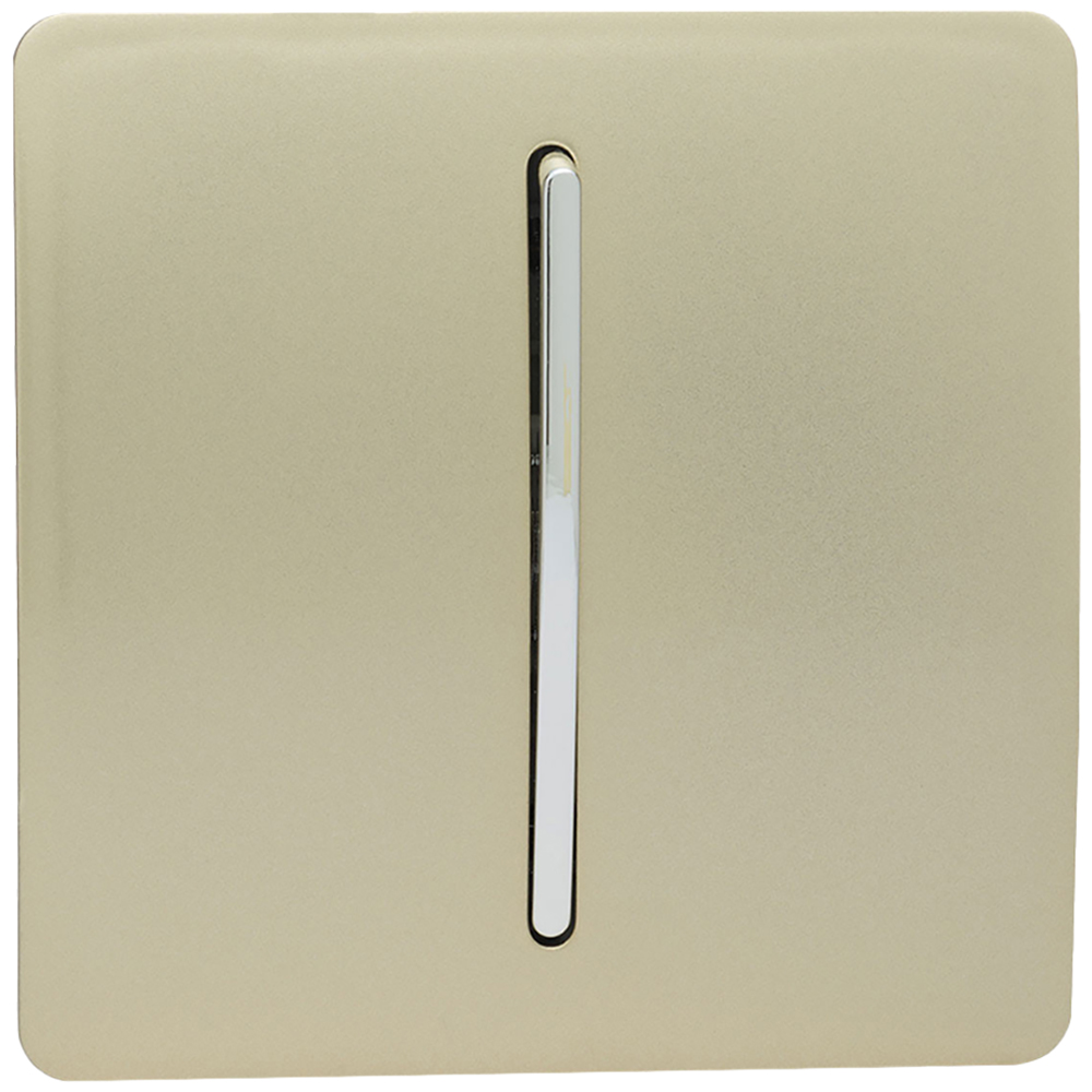 Trendi Switch 1 Gang 10amp 1 or 2 Way Champagne Gold Rocker Light Switch