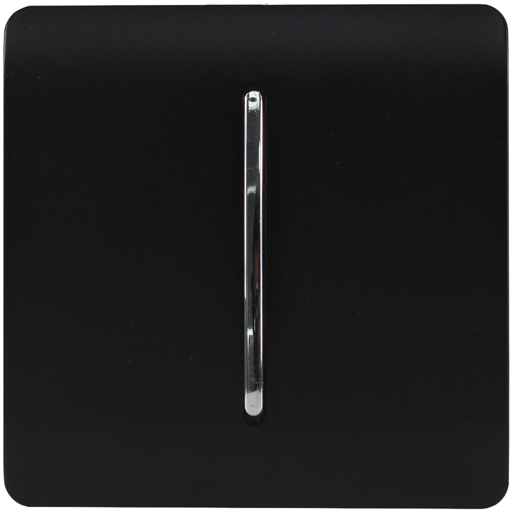 Trendi Switch 1 Gang 10amp 1 or 2 Way Matt Black Rocker Light Switch