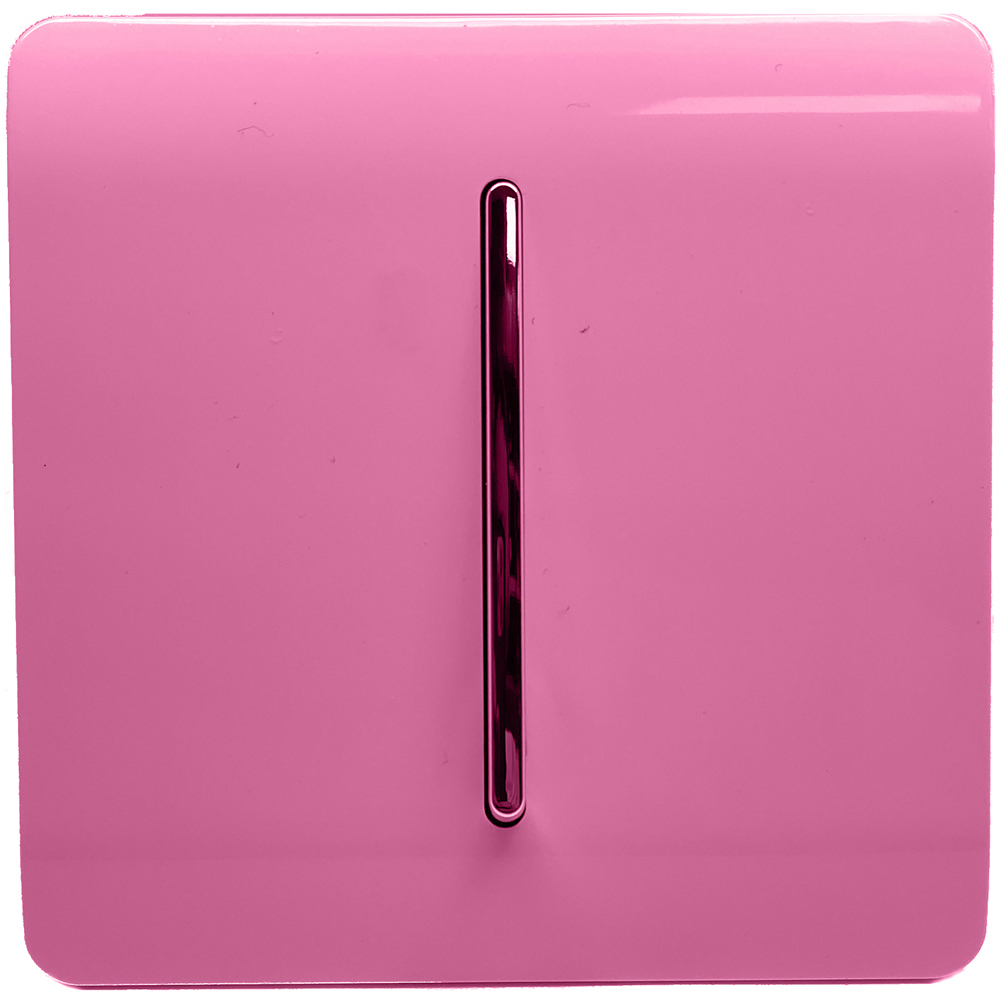 Trendi Switch 1 Gang 10amp 1 or 2 Way Candy Pink Rocker Light Switch