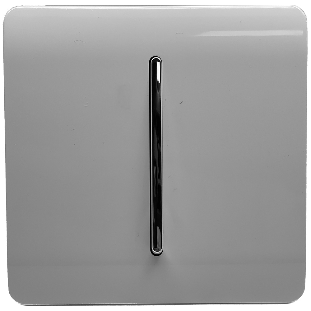 Trendi Switch 1 Gang 10amp 1 or 2 Way Light Grey Rocker Light Switch