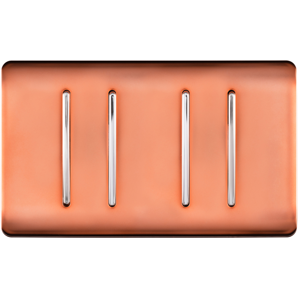 Trendi Switch 4 Gang 10amp 1 or 2 Way Copper Light Switch