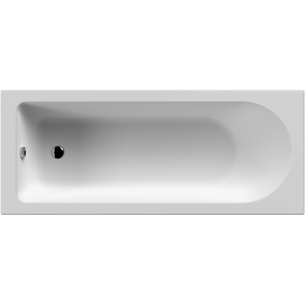 nuie Barmby White Acrylic Round Standard Single Ended Bath 1500 x 700mm