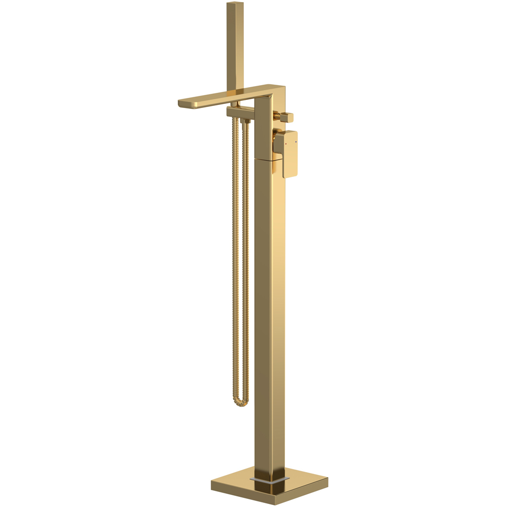 nuie Windon Brushed Brass Freestanding Bath Shower Mixer Tap