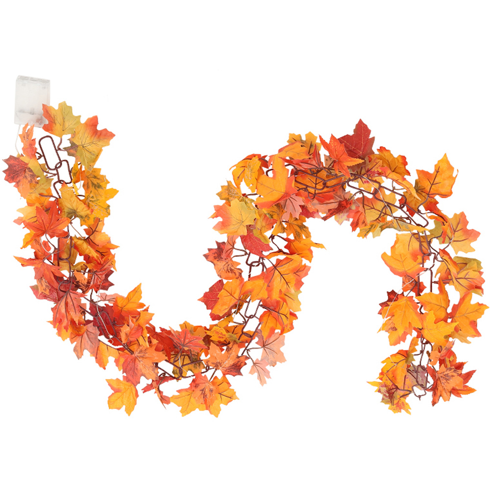 Living and Home LED Garland with Maple Leaves 170cm