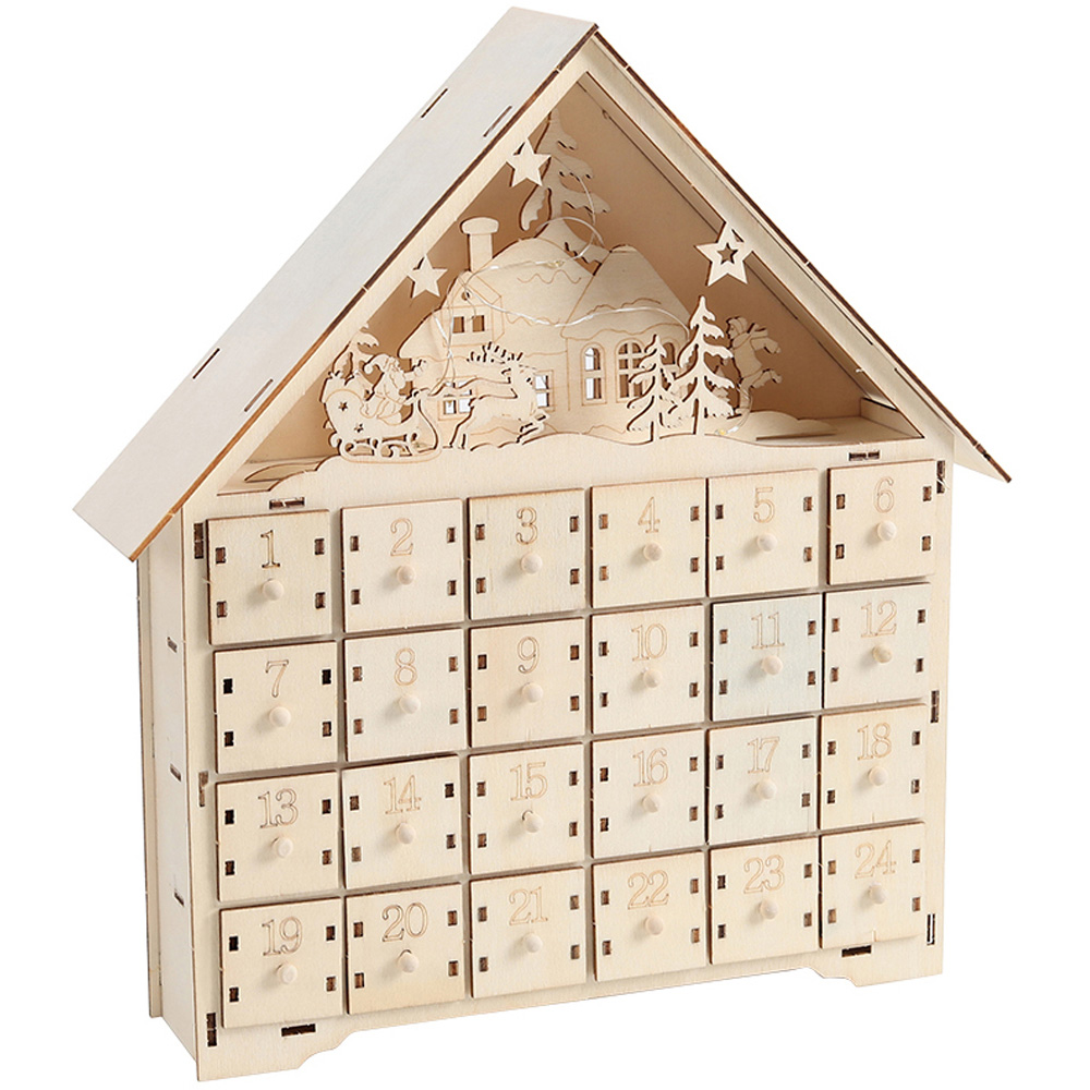 Living and Home Christmas DIY Deer Advent Calendar with Lights