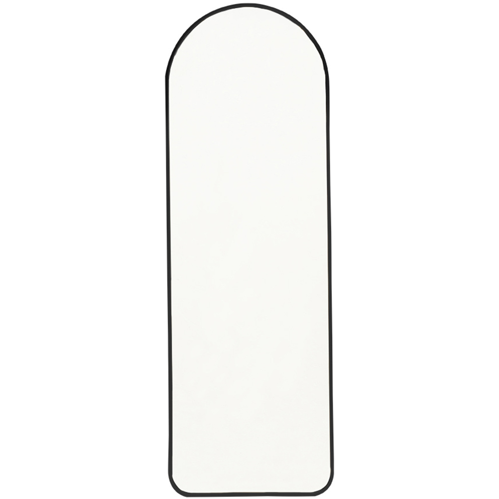 Living and Home Black Arch Oval Wall Mirror 120 x 40cm