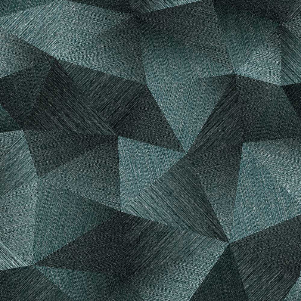 Erismann Designer Luxury 3D Diamond Green Vinyl Wallpaper