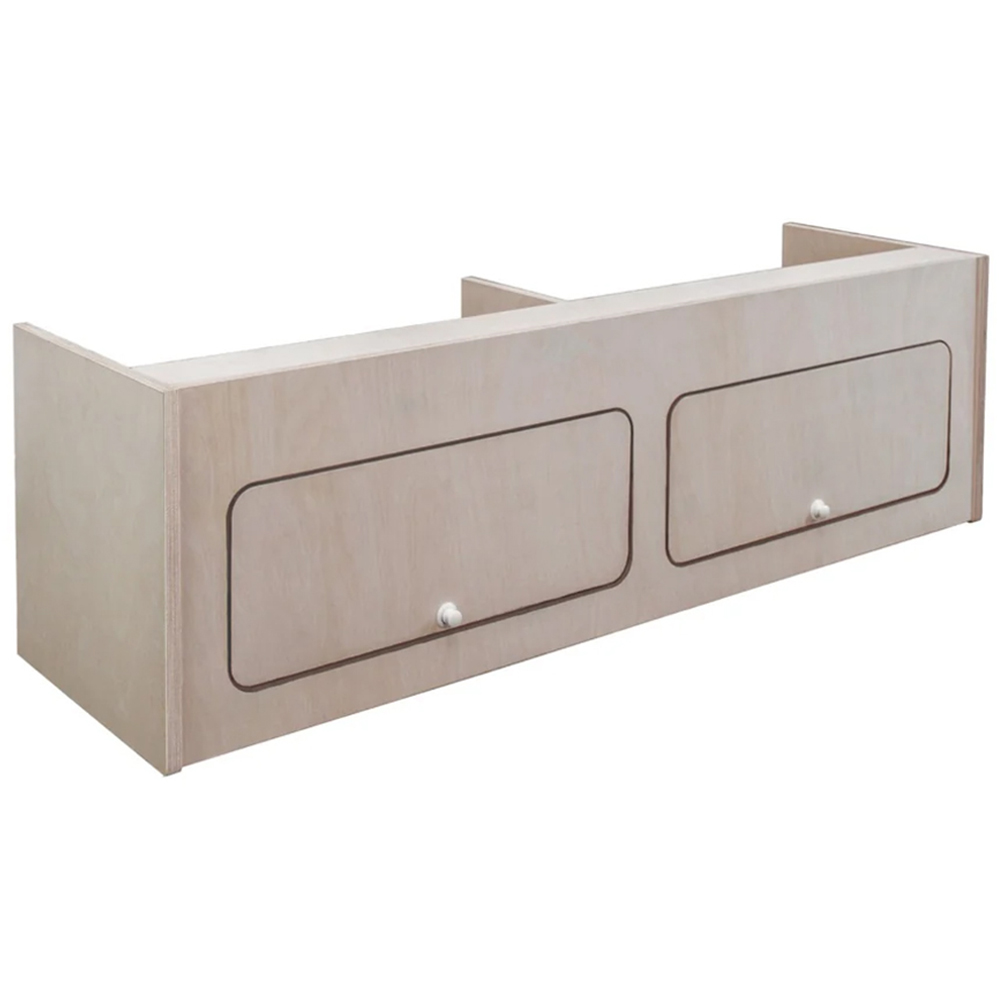 MonsterShop Overhead Camper Cabinet 100cm Plywood Cream - 100 x 30 x 30cm