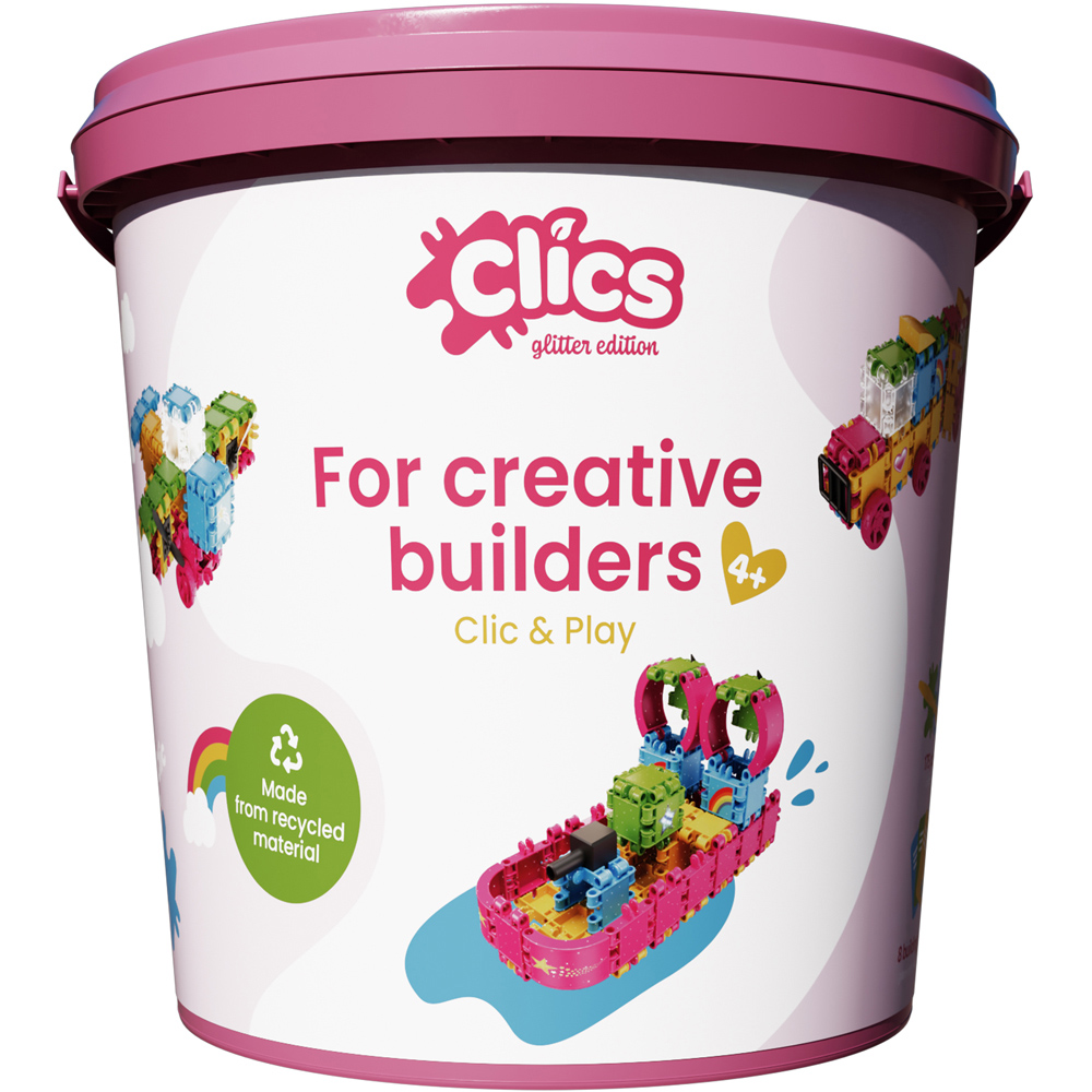 Clics Bucket 8 in 1 Glitter Play Set