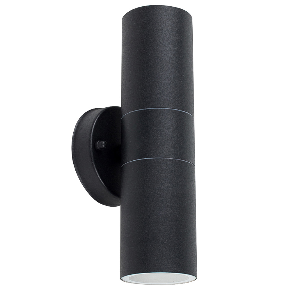 ValueLights Black Outdoor Wall Up Down Light with Dusk till Dawn Sensor