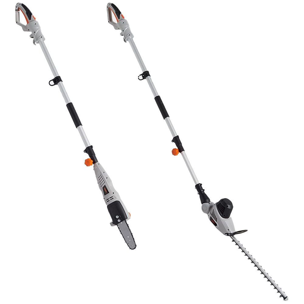 VonHaus 2500263 460-750W 2 in 1 Telescopic Pole Hedge Trimmer and Chainsaw
