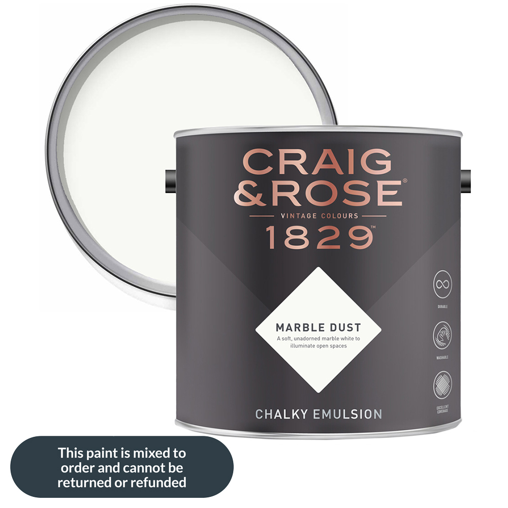 Craig & Rose Walls and Ceilings Marble Dust Chalky Matt Emulsion Paint 2.5L