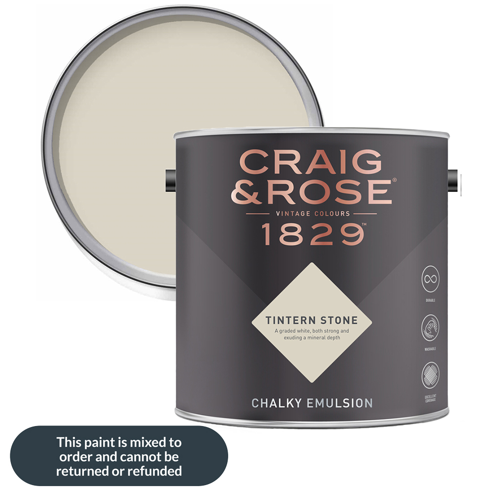 Craig & Rose Walls and Ceilings Tintern Stone Chalky Matt Emulsion Paint 2.5L