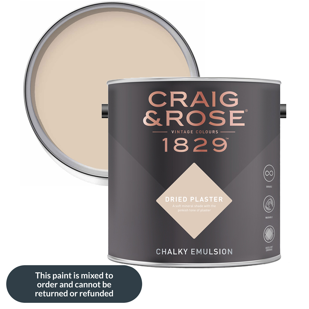 Craig & Rose Walls and Ceilings Dried Plaster Chalky Matt Emulsion Paint 2.5L