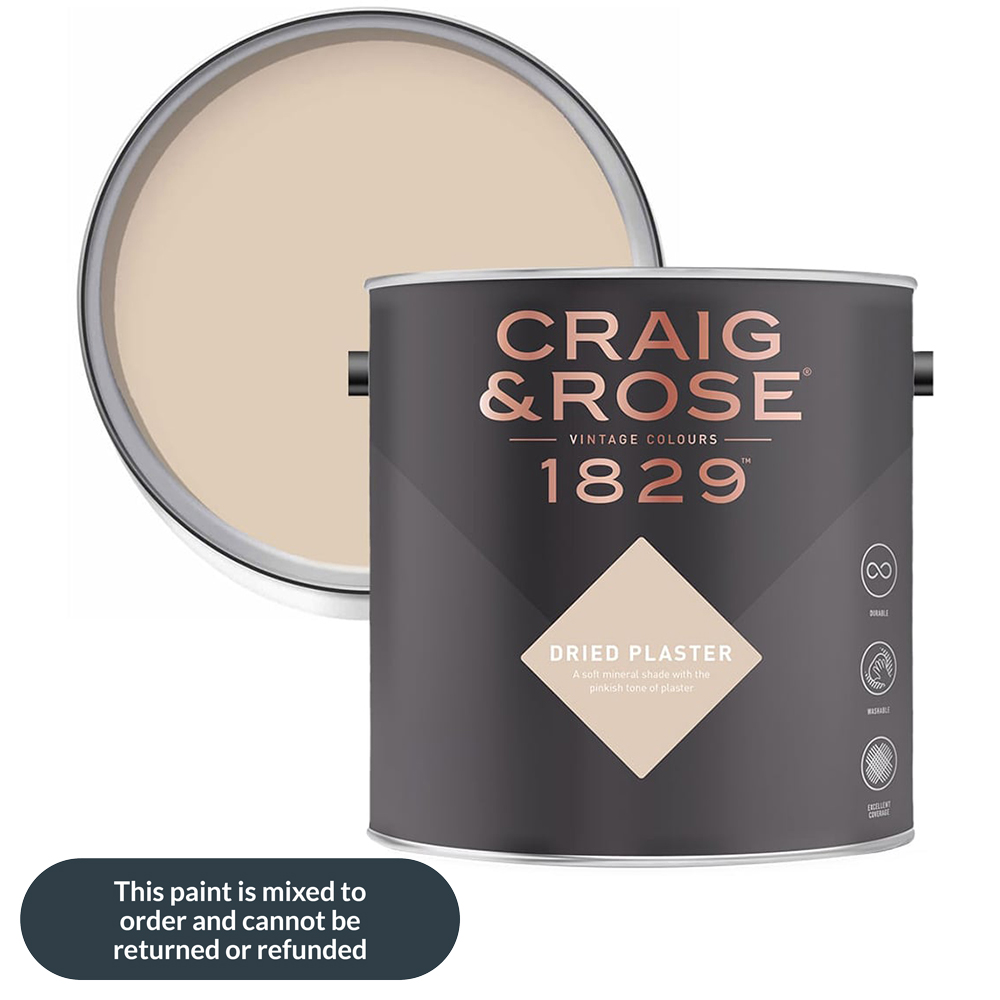 Craig & Rose Kitchen and Bathroom Dried Plaster Eggshell Paint 750ml