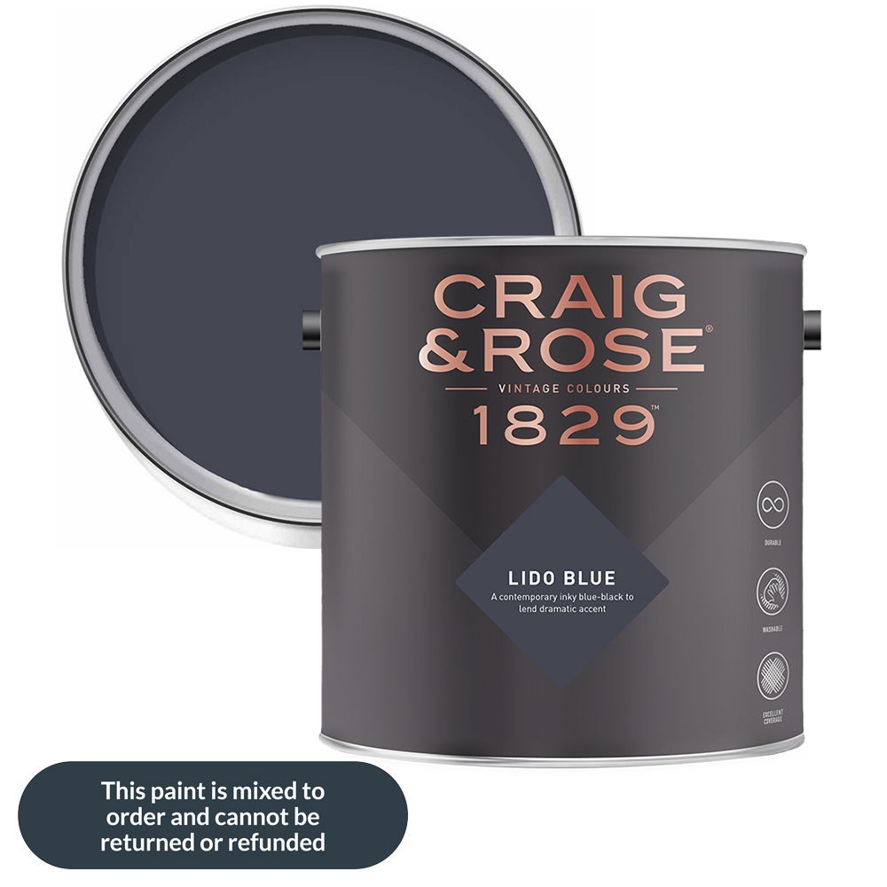 Craig & Rose Kitchen and Bathroom Lido Blue Eggshell Paint 750ml