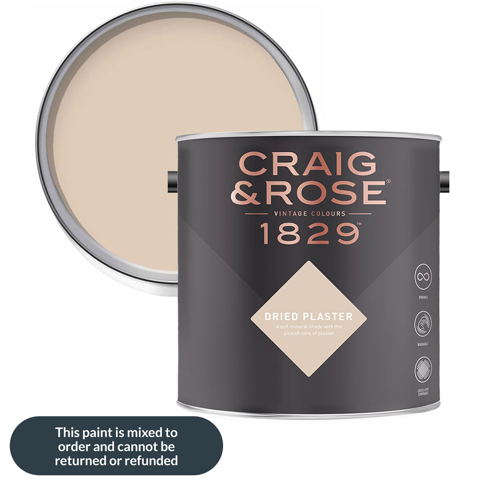 Craig & Rose Kitchen and Bathroom Dried Plaster Eggshell Paint 2.5L