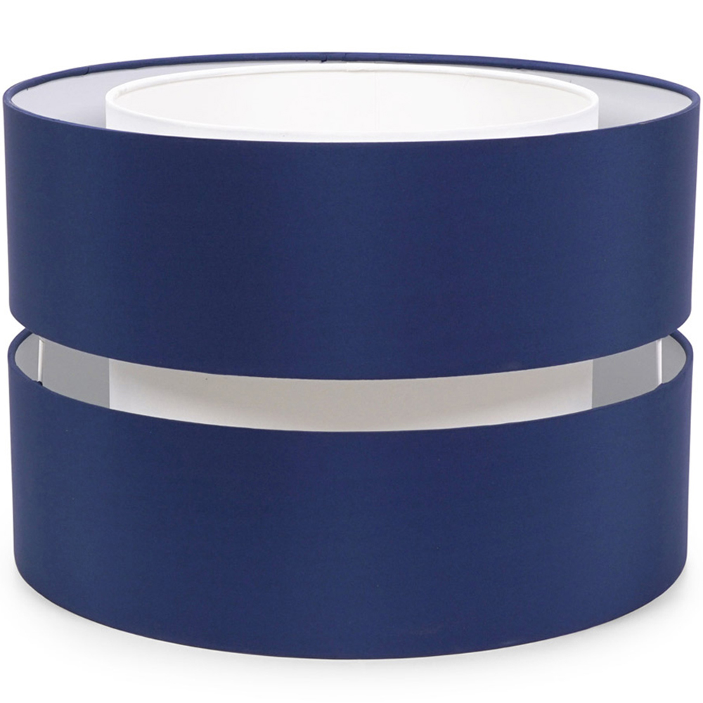 ValueLights Sophia 2-Tier Navy and White Large Ceiling Light Shade
