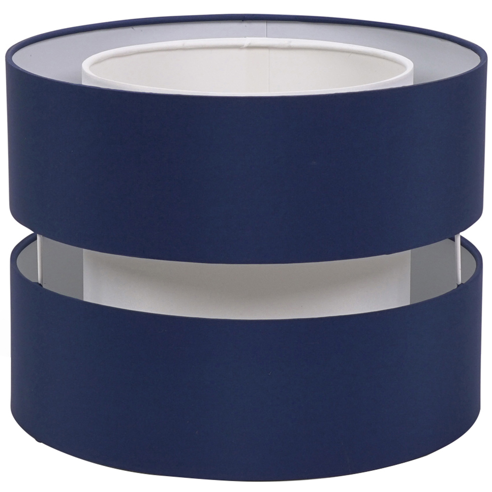 ValueLights Sophia 2-Tier Navy and White Small Ceiling Light Shade