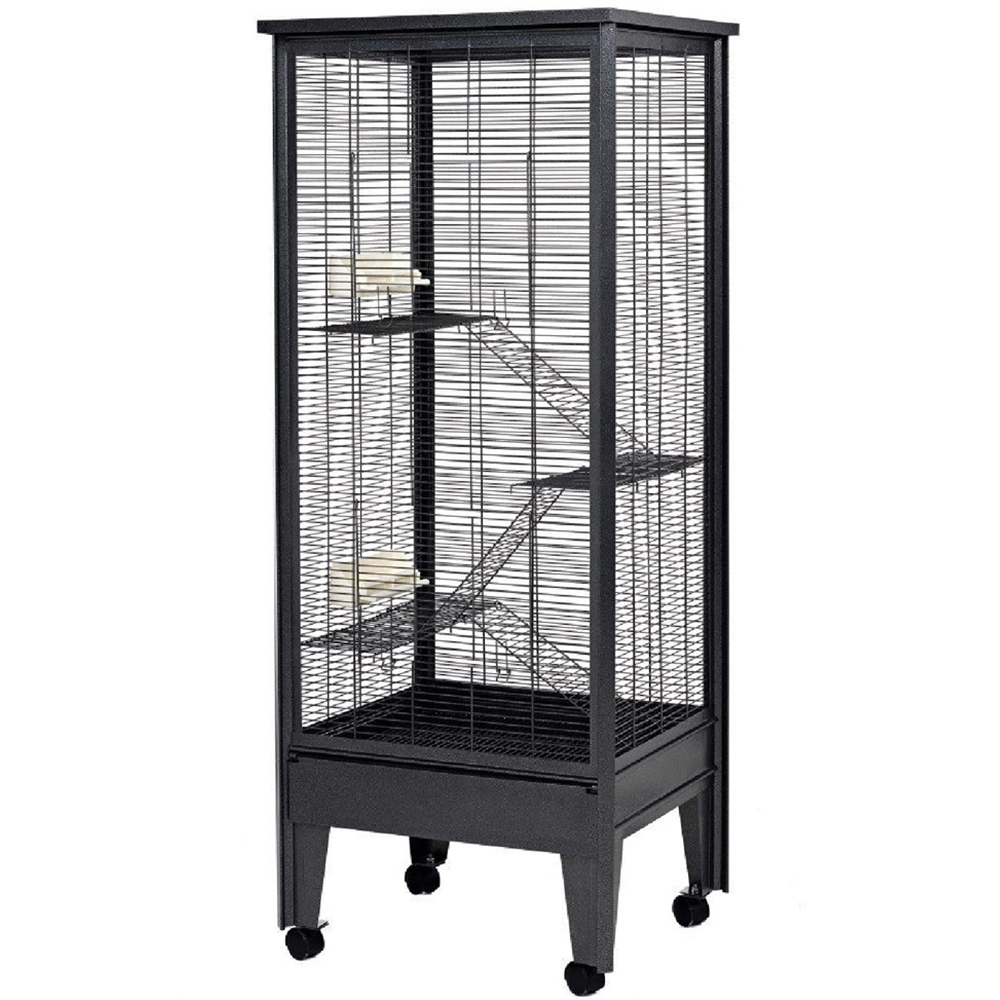 Little Friends Metal Chinchilla Cage - Tall - Grey