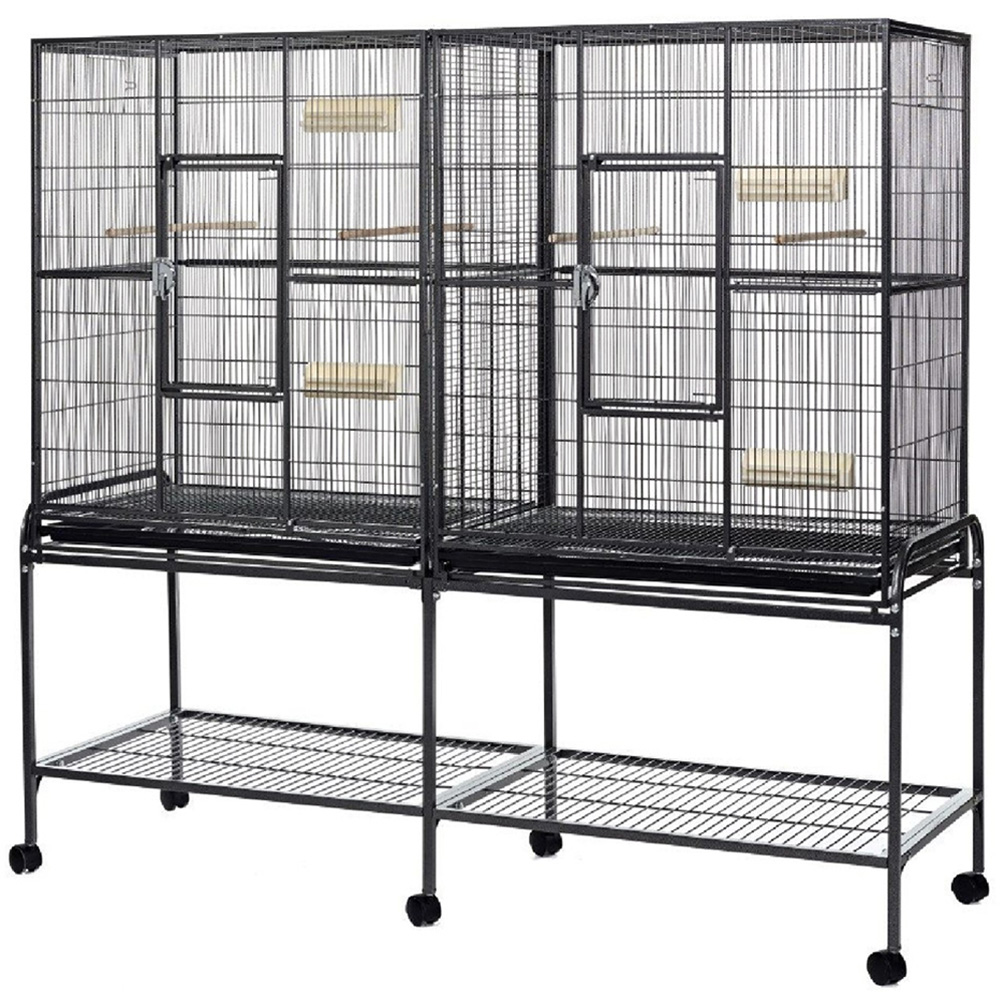 Little Friends Black Metal Large Bird Cage