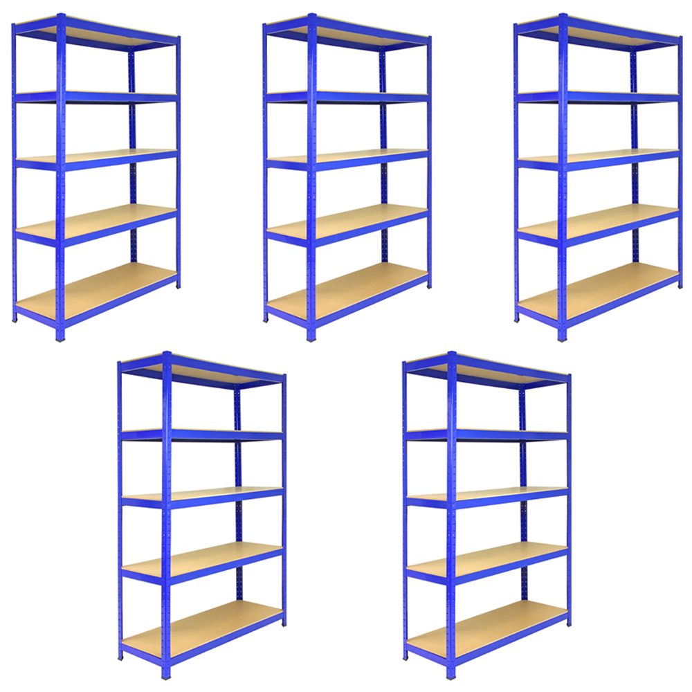 Blue Monster Shop T-Rax Metal Racking Units 180 X 120 X 5 Pack 45Cm