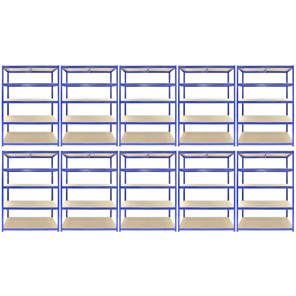 Blue Monster Racking T-Rax Strong Storage Shelf 10 Pack 120Cm