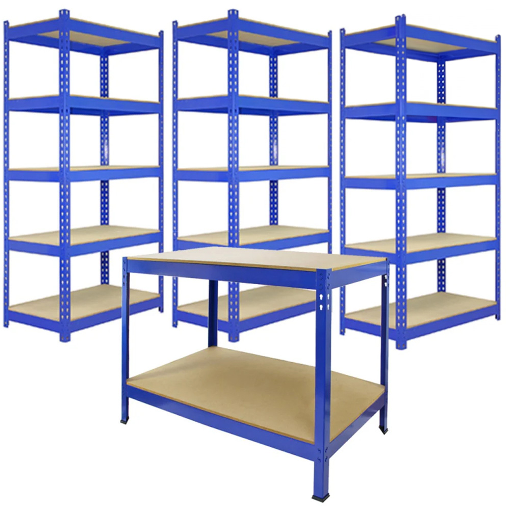 Monster Shop Q-Rax Blue Shelving Rack Set of 5