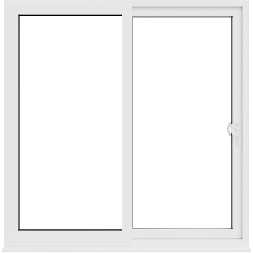 Crystal uPVC Sliding Patio Door - Right to Left - White - Clear Glass - 2390x2090mm