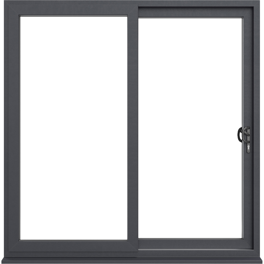 Crystal-Direct uPVC Sliding Patio Door - Right to Left - 2390x2090mm - Grey/White