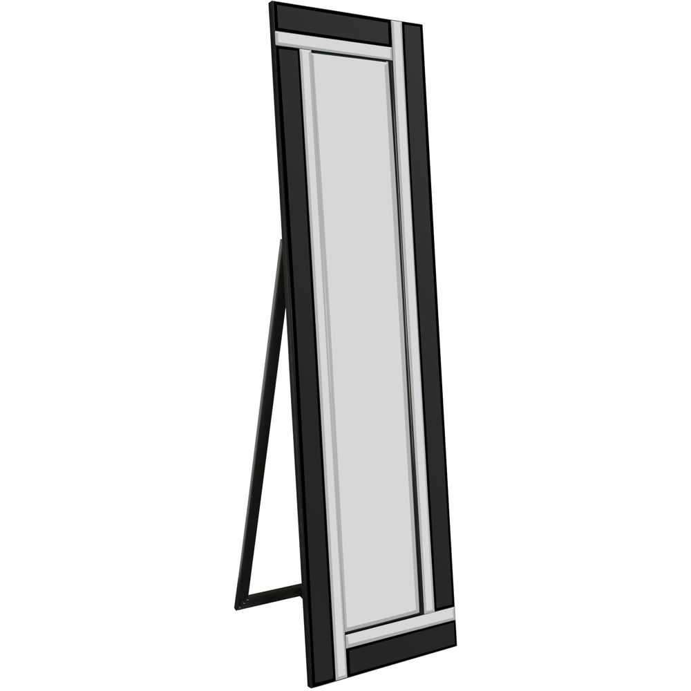 MirrorOutlet Aston Black Cheval Free Standing Mirror 150 x 40cm