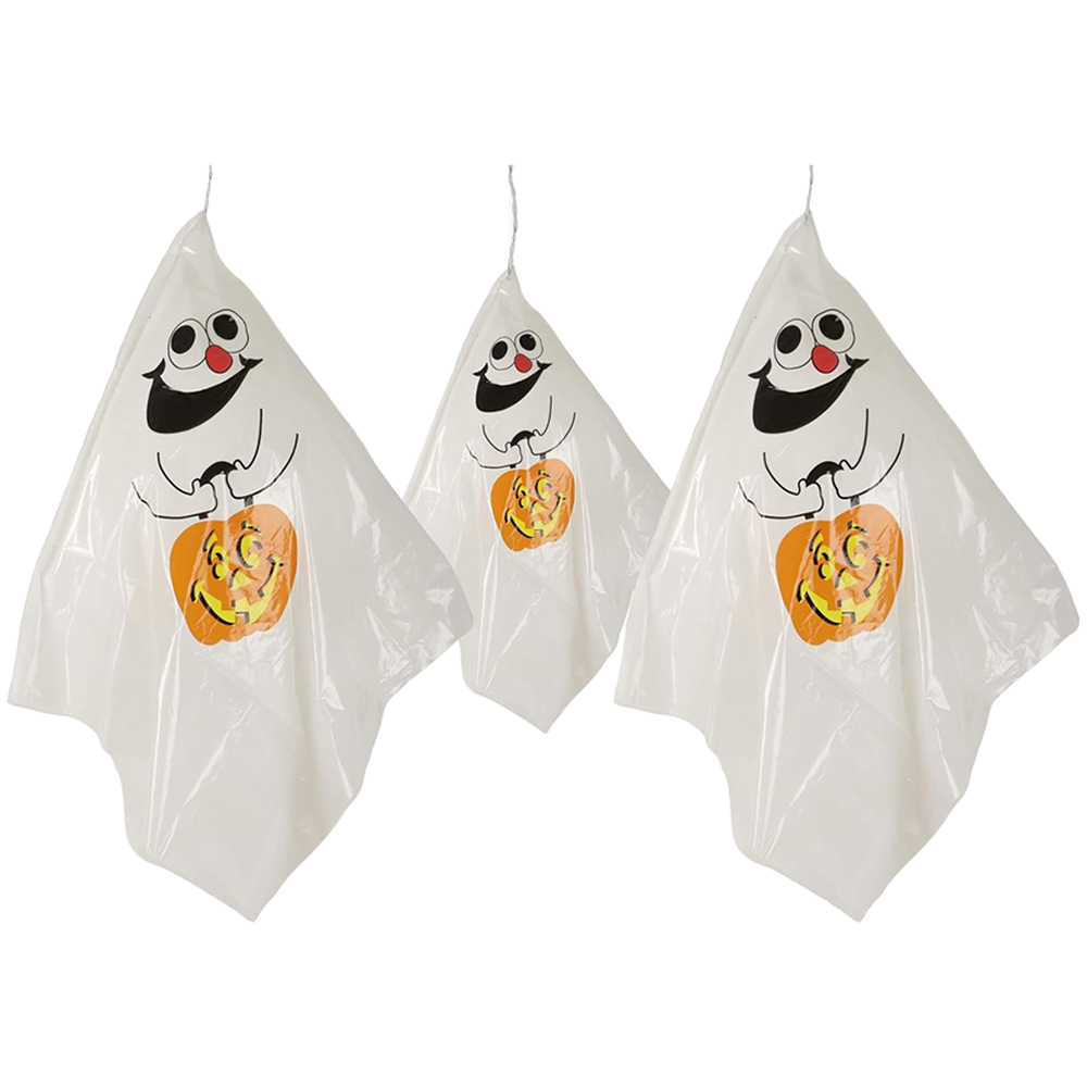 Shatchi Halloween White Hanging Ghost Decoration 3 Pack