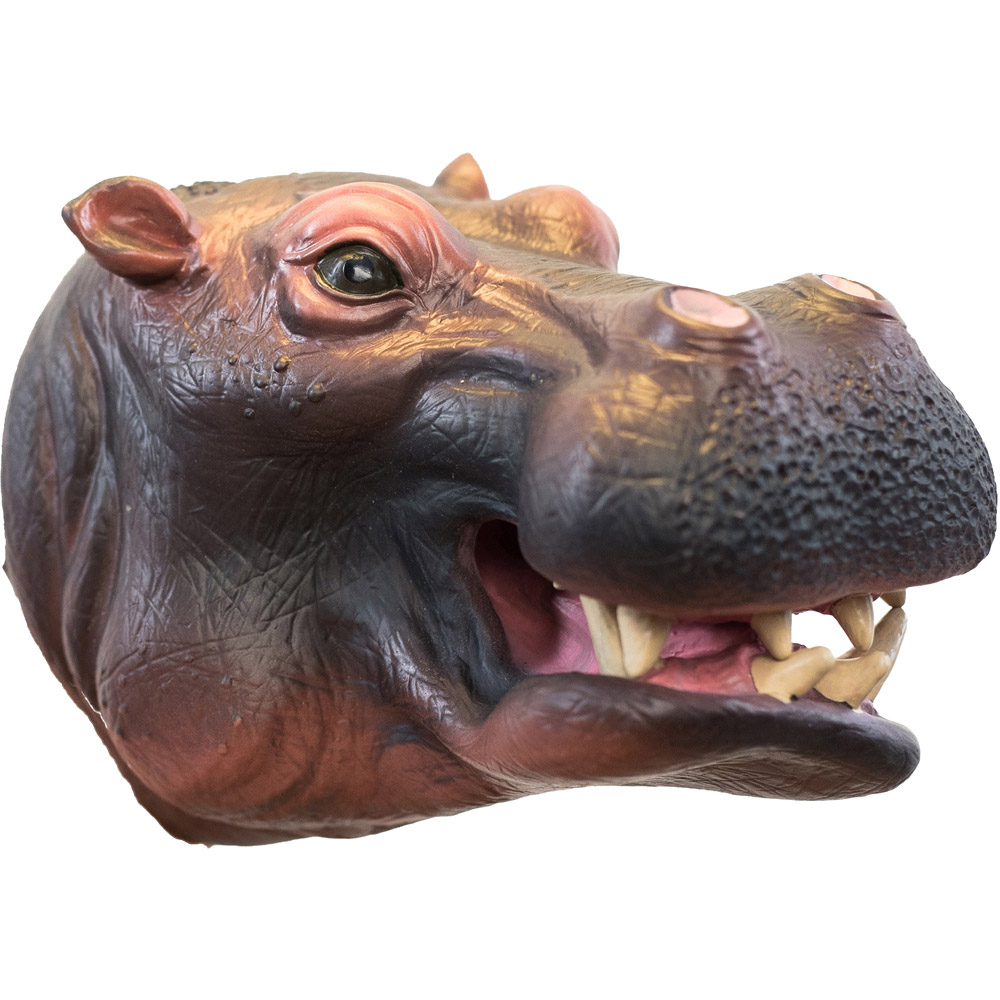 Wild Thingz Hippo Hand Puppet - Soft Material - Realistic Styling - Flexible Design - Ages 3+