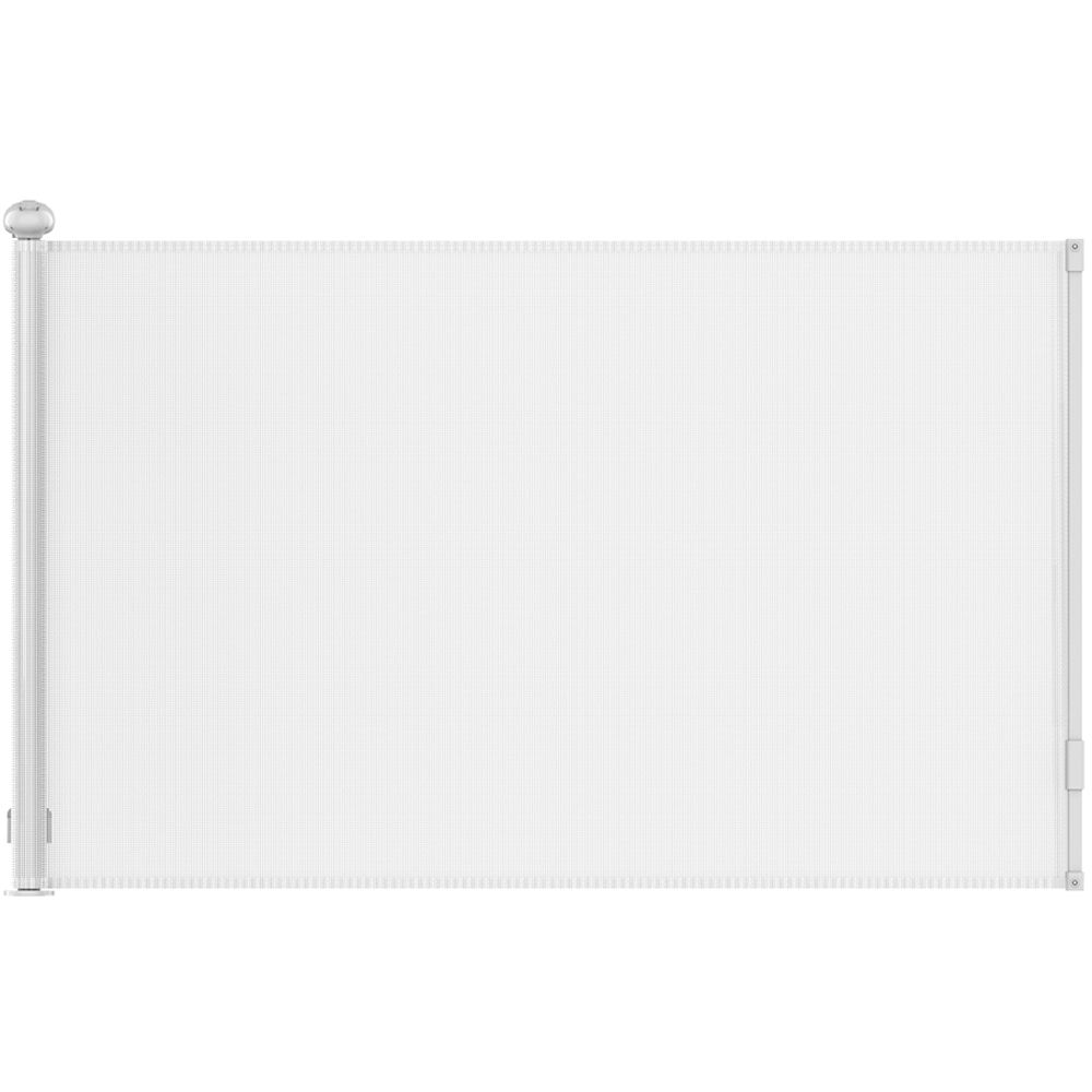 Living and Home White Retractable Fixed Safety Freestanding Pet Gate 87cm