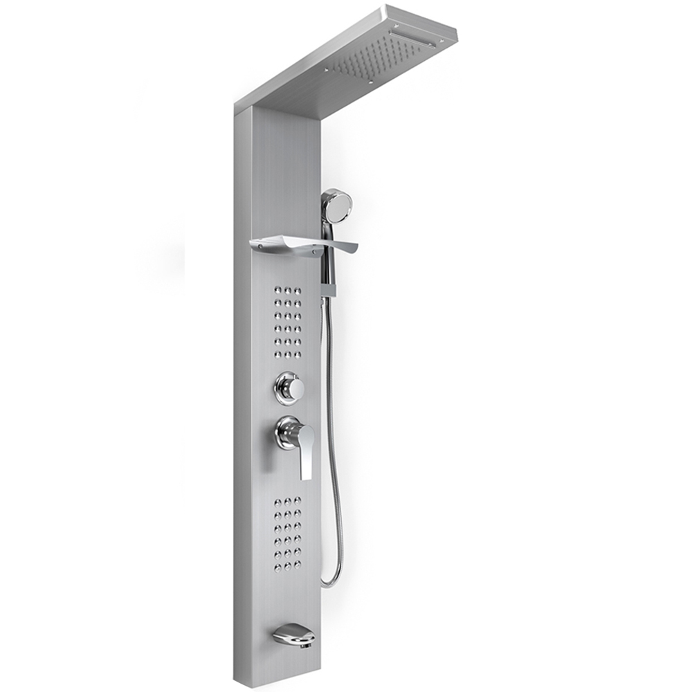 Living and Home Stainless Steel Wall Mount Shower Panel Tower System